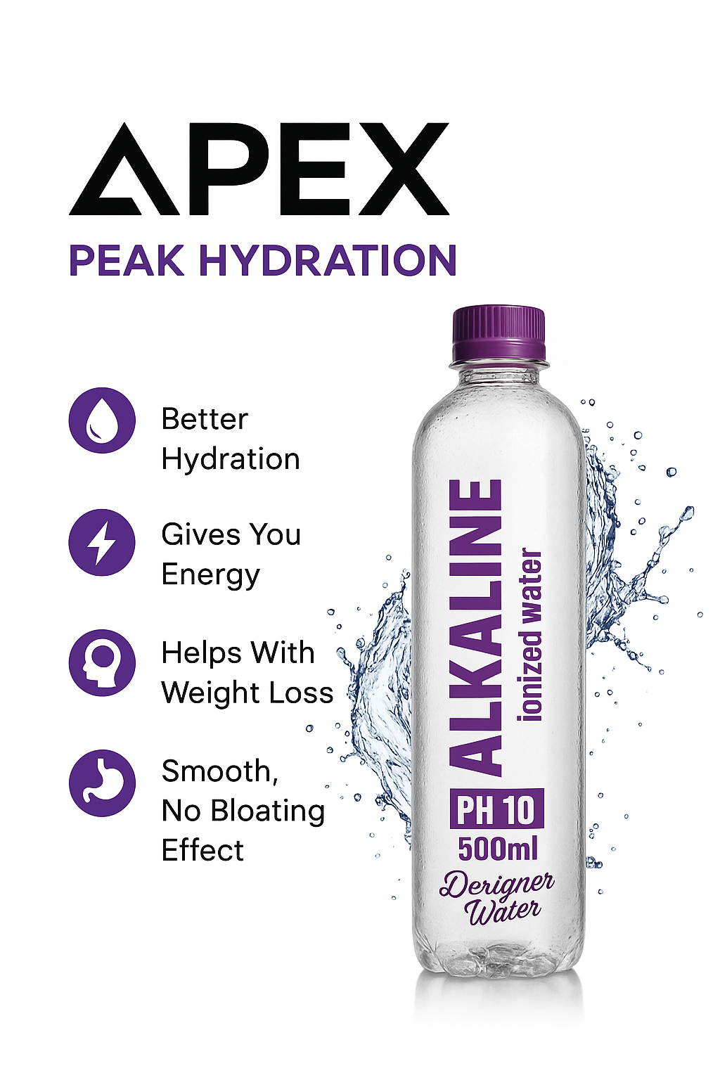 Premium Alkaline Ionized Water – Purified for Healthy Hydration (24 x 500ml)