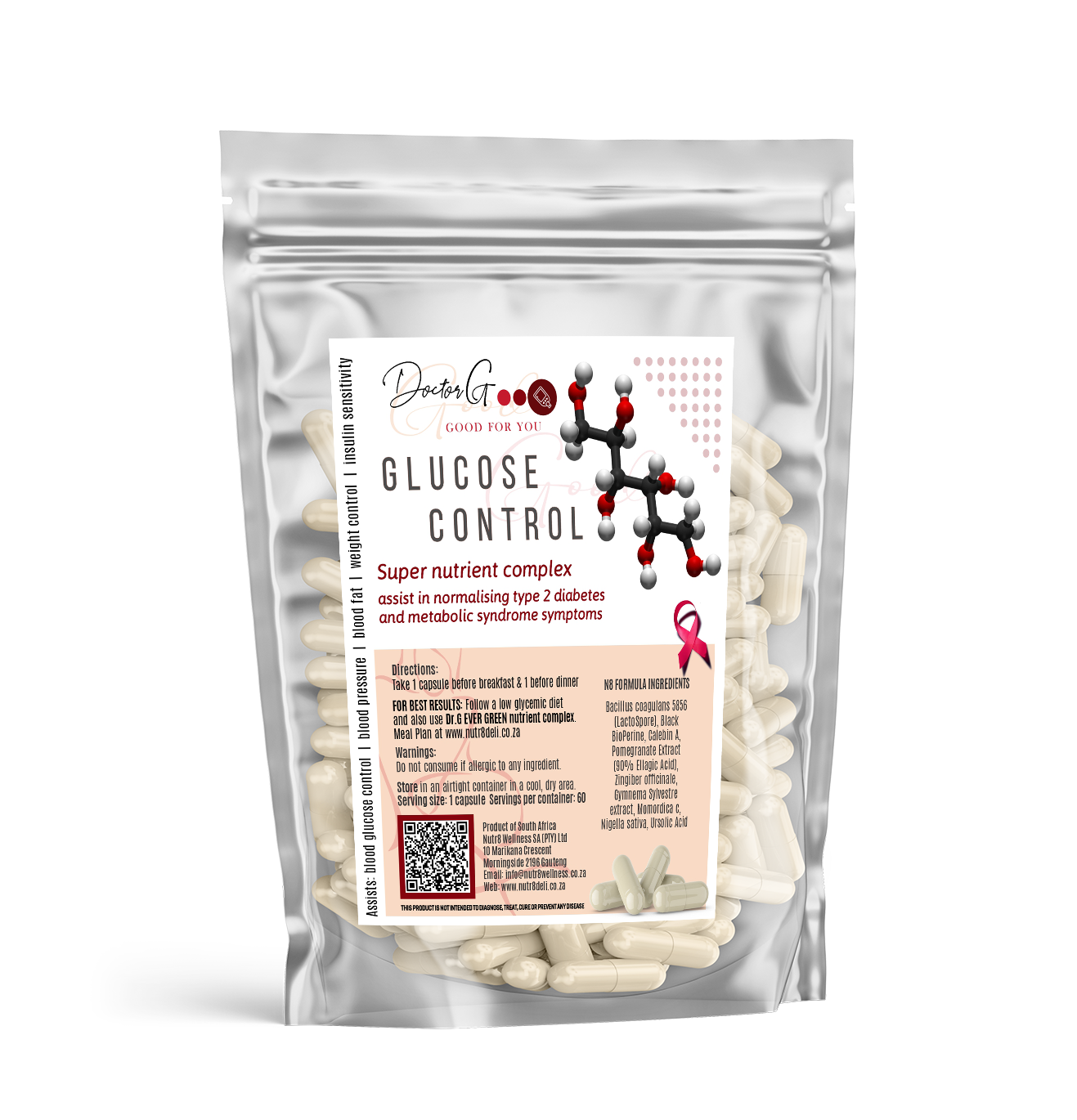 Dr G – GLUCOSE CONTROL with pomegranate extract, Nigella Sativa and ursolic acid