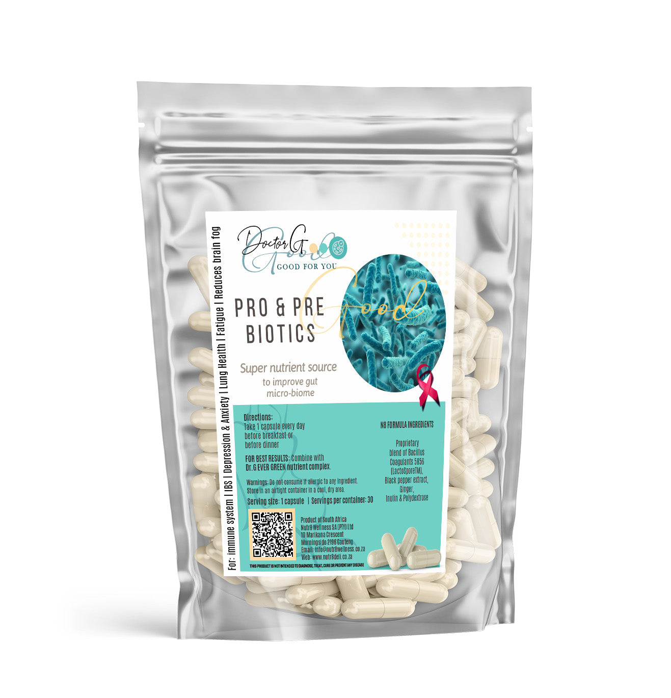 Dr. G Pre and Pro biotics with probiotics