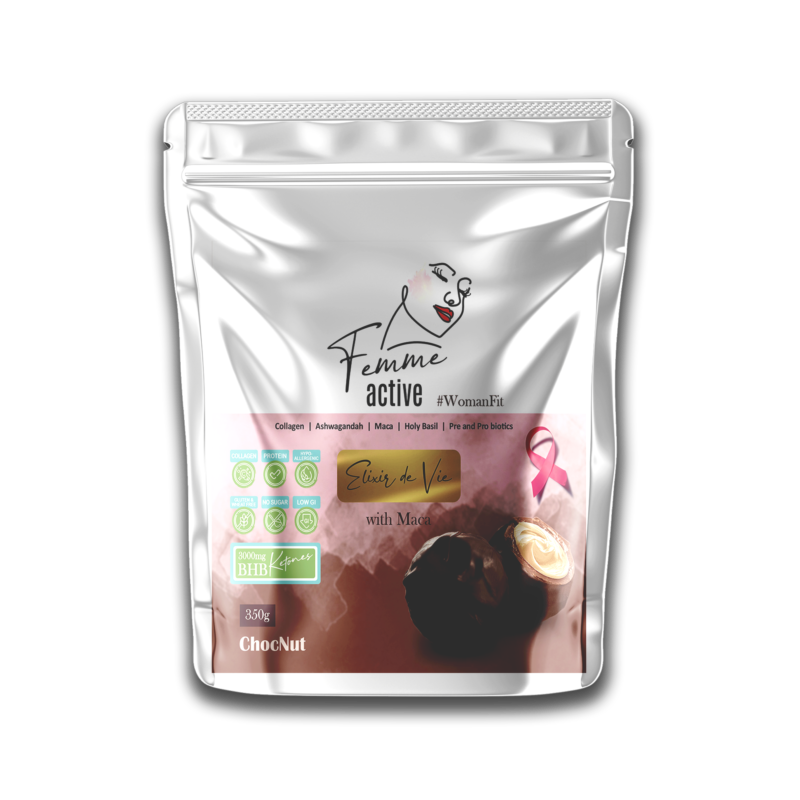 FEMME ACTIVE for the active woman with Ashwagandha, Maca, collagen & ketones