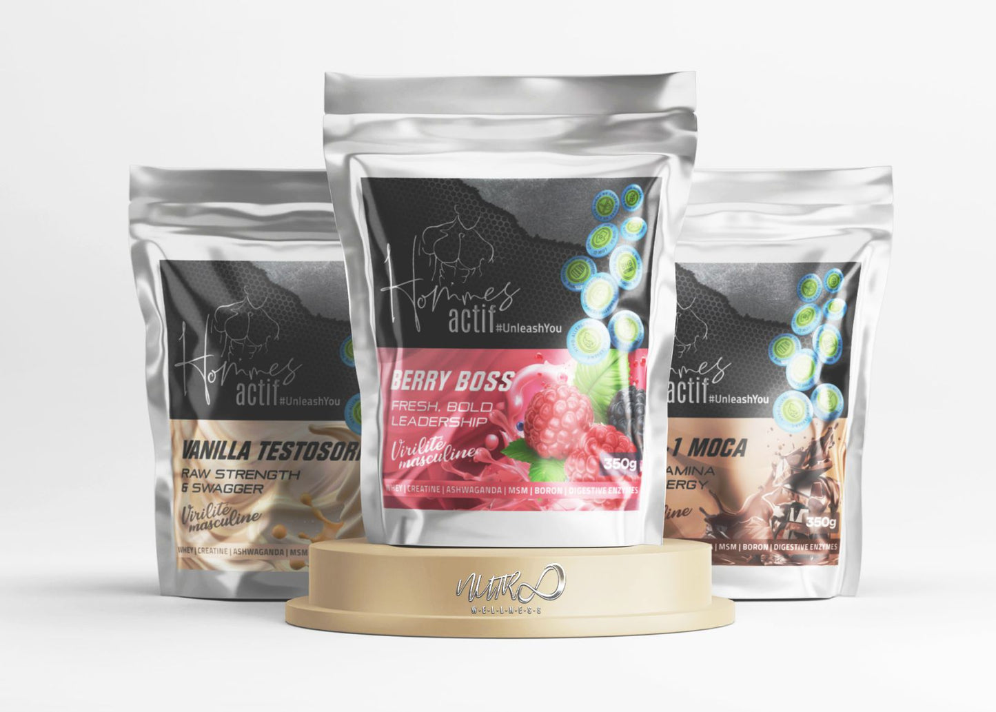 Hommes Actif – Superfood Smoothie with Protein, Creatine, BHB Ketones and Ashwagandha