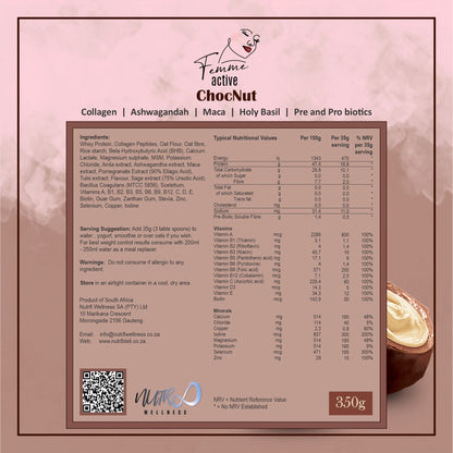 FEMME ACTIVE for the active woman with Ashwagandha, Maca, collagen & ketones